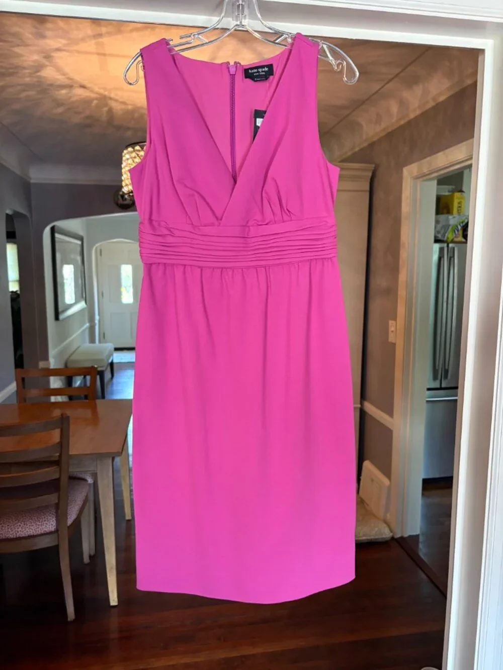 NWT Kate Spade New York Pink V-Neck Ponte Dress. Size 8